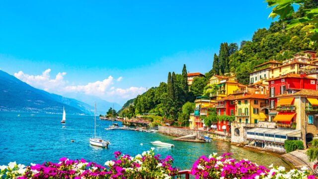 Varenna,Town,In,Como,Lake,District.,Italian,Traditional,Lake,Village.